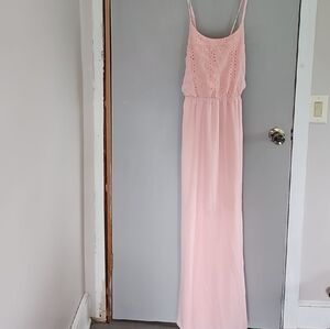 No Boundaries Pink Spaghetti Strap Sundress